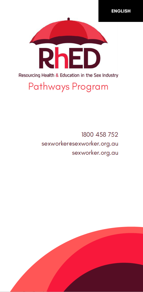 RhED Pathways Brochure cover in English